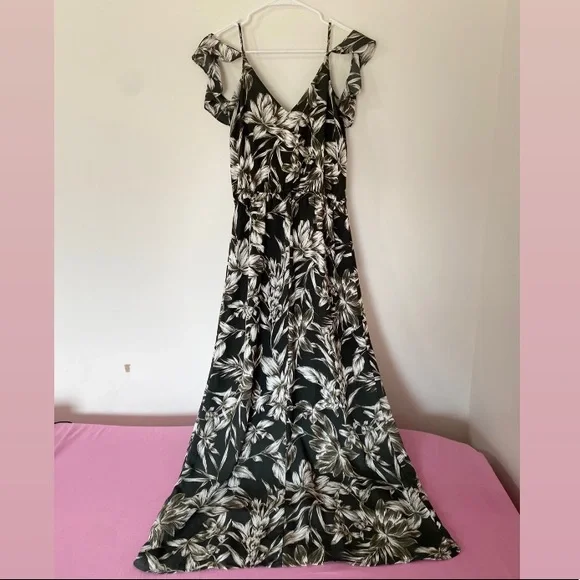 navy blue plus size evening dress Flowy 3/4 Sleeves Dark Navy Plus Size Prom Dress With Sweep Train